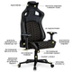 Геймерське крісло Cyberlux Hermes Fabric Black Gold (арт. GM-403 B) - зображення 4