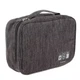 Органайзер дорожній для кабелів і зарядок 25×20×10 см сірий 9 кишень водонепроникний з ручкою - зображення 2