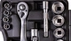 Набор инструментов MASTERTOOL PROFI ½" 21 шт 10-32 мм CrV50BV30 противоударный кейс 78-4021-PF - изображение 4