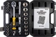 Набір торцевих насадок MASTERTOOL CrV 1/2" 10-32 мм тріскачка 72Т 21 шт кейс 78-4021 - зображення 3