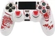 Качественный защитный силиконовый чехол Tiger (White/Red) для геймпада Sony DualShock (PS4) + накладки на стики - изображение 1