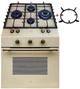 Газовий духовий шкаф з конвектором Luxor Qualitat BG Kup газова поверхня Luxor RG 650 BG Kup + Wok у подарунок (комплект) - зображення 1