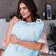 Подушка пуховая Трехкамерная MirSon Valentino №203 90% серый пух Premium / 10% перо 50х70 см Средняя (2200000007063) - изображение 10