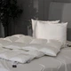 Одеяло пуховое MirSon Raffaello №053 кассетное 90% серый Standart пух 172x205 см Зима+ (2200000003645) - изображение 5