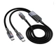 Кабель швидкої зарядки 2в1 Hoco U139 PD 100W Передача даних Type-C на Type-C х 2 1.2м Black - зображення 1