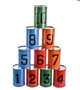 Игра метание по банкам ToyCloud Tin Can 10 жестяных мишеней з цифрами и эмоциями, 3 мешочка WT6635 - изображение 2
