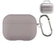 Силиконовый чехол Silicone Case для AirPods Pro 2 pebble с микрофиброй cерый с карабином - изображение 1