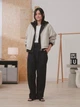 Куртка демисезонная короткая женская Uniqlo 731297308 2XL Светло-бежевая ( 1159839842) - изображение 16
