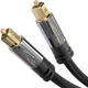 Цифровий оптичний аудіокабель KabelDirekt TOSLINK, Fiber Optic Cord, SPDIF Digital Audio Optical Cable, 3м чорний - зображення 1