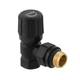 Комплект для підключення радіатора кутовий Raftec BLACK 1/2' DKU11-B - зображення 2