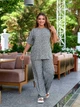 Жіночий трикотажний прогулянковий костюм (блуза + брюки) Uaclothes 48-50 Молочний (like34299-147071371) - изображение 2