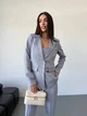 Жіночий класичний костюм трійка (піджак+топ+брюки) Uaclothes 46-48 Сірий (like34249-146571350) - изображение 2