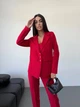 Жіночий класичний костюм трійка (піджак+топ+брюки) Uaclothes 46-48 Червоний (like34247-146551350) - изображение 2