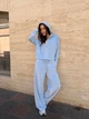 Жіночий велюровий костюм на змійці (худі+штани) Uaclothes 42-46 Блакитний (like34267-146751360) - изображение 1