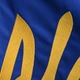 Флаг Украины с трезубцем, вышитый, уличный, из непросвечивающейся плотной ткани, 95x140 см, размер вышивки 27*36см. - изображение 3