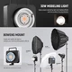 Студийная вспышка на штатив NEEWER Q4 400W 2.4G TTL Flash с аккумулятором и квадратной сумкой 5600К, CRI 95+ - изображение 8