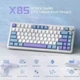Механическая игровая клавиатура Attack Shark X85 беспроводная, Hot-Swap, 75%, RGB-подсветка, кнопочные переключатели, фиолетовая - изображение 3