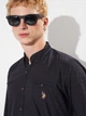 Рубашка хлопковая мужская U.S. Polo Assn 9212 M (46) Черная - изображение 4