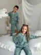 Детская муслиновая пижама брюки+рубашка длинный рукав VIVA от COSY 116-122 см, эвкалипт VIMUЕ5453 - изображение 1