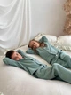 Детская муслиновая пижама брюки+рубашка длинный рукав VIVA от COSY 116-122 см, эвкалипт VIMUЕ5453 - изображение 7