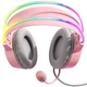 Геймерські навушники ONIKUMA X15 PRO RGB, 50 мм, знімний мікрофон, 3.5 мм, рожеві | Для PC, PS5, Xbox - зображення 5