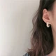 Сережки-півкільця з перлинами цвяшки Honey Fashion Accessories білий (12-151) - изображение 1