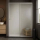 Стеклянная дверь в душевую KO&PO 7053 F (150) 180х150 см раздвижная перегородка для душа стекло матовое сатин (C10665) - изображение 2