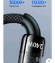 Кабель 6A USB-Type C чорний 240W 1 метр QC 3.0 105444BK100TC - зображення 3