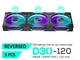 Набор вентиляторов Phanteks D30 REverse Airflow ARGB 3-Pack Black - изображение 7