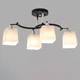 Люстра потолочная Light House SR-20291/4 BK+CR L680*W470*H220 E27 черная + хром, плафоны белые - изображение 2