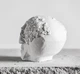 Бетонная декоративная статуэтка череп (Белый) GREYMIX Concrete Art - изображение 4