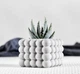 Бетонное кашпо горшок для кактусов и суккулентов (Серый) GREYMIX Concrete Art - изображение 3