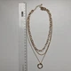 Багатошарове кольє «Golden Trio» з підвіскою-кільцем Honey Fashion Accessories золотистий (120266) - изображение 8