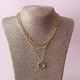 Багатошарове кольє «Golden Trio» з підвіскою-кільцем Honey Fashion Accessories золотистий (120266) - изображение 9