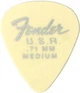 Набор медиаторов Fender Dura-Tone Delrin Picks 0.71 Mm, 351 Shape - 12 Pack Olympic White - изображение 1