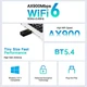 Двухдиапазонный Wi-Fi / Bluetooth адаптер AX900, Wi-Fi 6 2.4/5 ГГц и BT 5.4, 900 Mbps, USB 2.0, Windows 10/11 - изображение 2