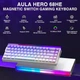 Игровая механическая клавиатура AULA HERO 68 HE Magnetic Switch с RGB подсветкой White/Purple, ENG - изображение 2