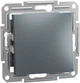 1-клавішний вимикач Schneider Electric Asfora самозажимний сталь (EPH0100162) - изображение 1
