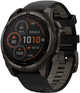 Smartwatch Garmin fenix 8 47mm Solar Sapphire Carbon Grey DLC titanium with Black and Pebble Grey Silicone Band (010-02906-11) - obraz 1