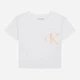Подростковая укороченная футболка для девочки Calvin Klein 554817292 158 см Белая (1159841935) - изображение 1