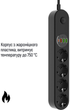Przedłużacz listwy zasilającej ColorWay 4 gniazda/4 USB (typ C PD20W + 3 USB QC3.0) (45 W) 2 m czarny (CW-CHE44PDB) - obraz 6