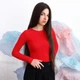 Женский боди на длинный рукав красный 44 красный BW1-Chervony-44 Ladan - изображение 2