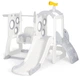 Гірка-трансформер для дітей з гойдалкою Mealux Lola (арт. KD-B076 White / Grey) - изображение 1