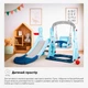 Гірка для дітей з гойдалкою Mealux Bunny (арт. KD-B261 Blue) - зображення 4