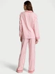 Піжама Фланель (сорочка + штани) Victoria's Secret Flannel Long Pajama S.R Рожева смужка (26831508D) - изображение 2