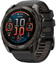 Смарт-годинник Garmin fenix 8 51mm AMOLED Sapphire Carbon Grey DLC with Black and Pebble Grey Silicone Band (010-02905-21) - зображення 1