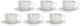 Zestaw filiżanek ze spodkiem La Porcellana Bianca Sognante porcelana 12 elementów (8018594576148) - obraz 1