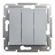 Выключатель трёхклавишный Schneider Electric Asfora сталь EPH2100162 - изображение 3