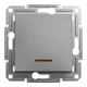 Выключатель одноклавишный Schneider Electric Asfora с подсветкой антрацит EPH1400171 - изображение 3