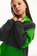 Детский спортивный утепленный костюм Kindamor Snug Princess Green/Grey, флис для девочки 134 см зеленый с серым - изображение 6